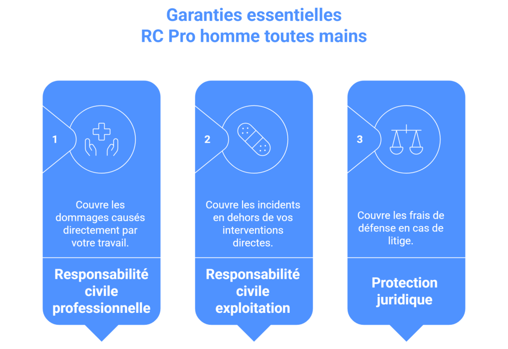 Quelles garanties inclure dans votre assurance RC Pro homme toutes mains